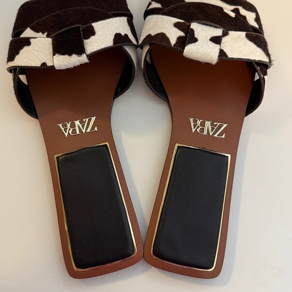 Zara Cow Print Sandals - Picture 3 of 4